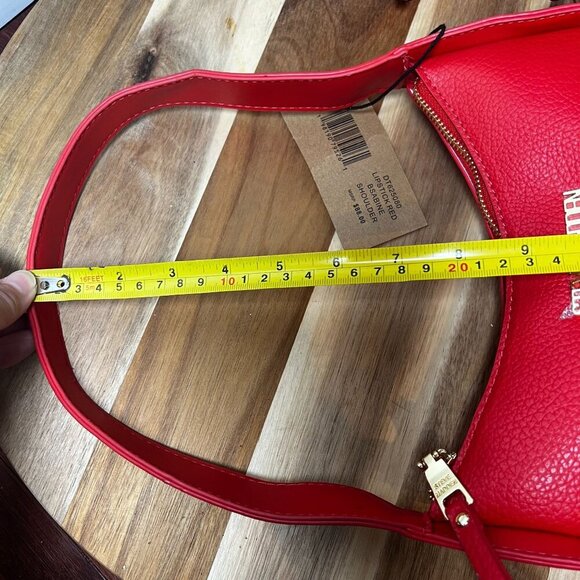Steven Madden BSabine Y2K Hobo Shoulder Bag in Lipstick Red Soft Faux Leather - Picture 12 of 12